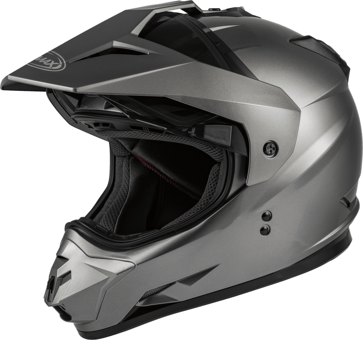 GMAX GM-11 Adult Dual-Sport Helmet for Riding Motorcycles, ATV? UTV? Snowmobiles and More (Titanium, X-Small)