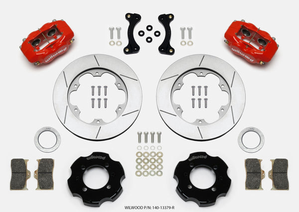 Wilwood Forged Dynalite Front Hat Kit 11.00in GT Rotor Red 95-05 Miata 140-13379-R