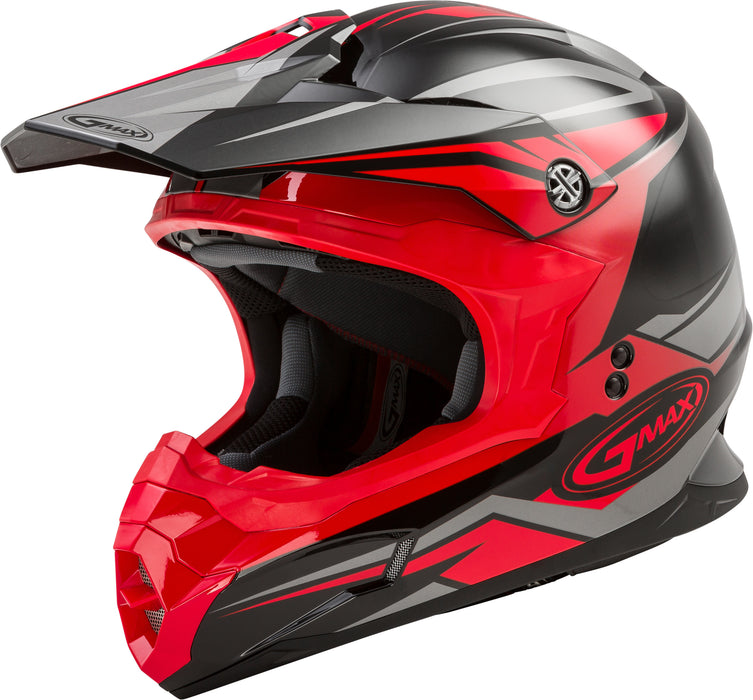 Gmax Mx-86 Off-Road Revoke Helmet Black/Red Lg G3866036