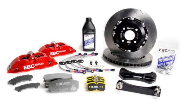 EBC Racing 15-17 Fits Ford Fiesta (Mk7) Red Apollo-4 Calipers 300mm Rotors Front Big Brake Kit BBK007RED-1