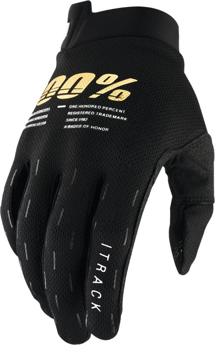 100% Itrack Youth Gloves Black Sm 10009-00000