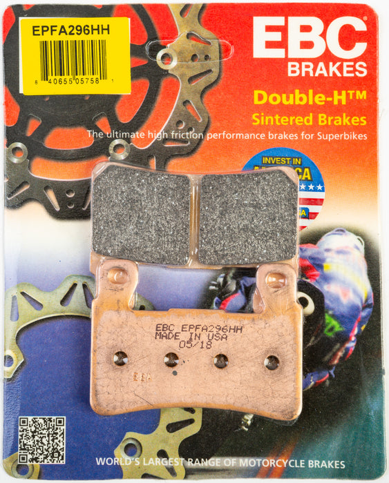 EBC Brakes EPFA296HH EPFA Double H Sintered Disc Brake Pad, Black, One-Size