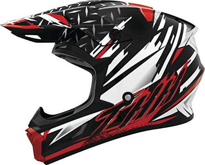 THH T710X Assault MX Offroad Helmet White/Red MD