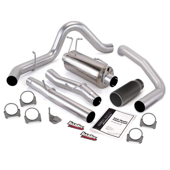 Banks Power 03-07 Ford 6.0L ECLB Monster Exhaust System SS Single Exhaust w/ Black Tip 48786-B