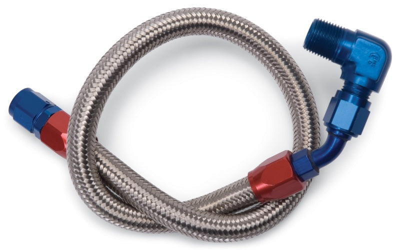 Edelbrock Fuel Line Braided Stainless for BBC ( Use w/ 8134 ) 8124