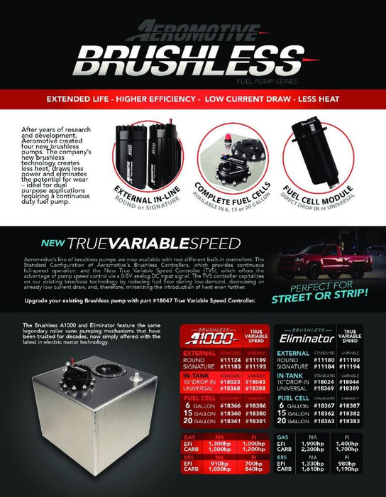 Aeromotive Brushless In-Line Fuel Pump A1000 Series 11183