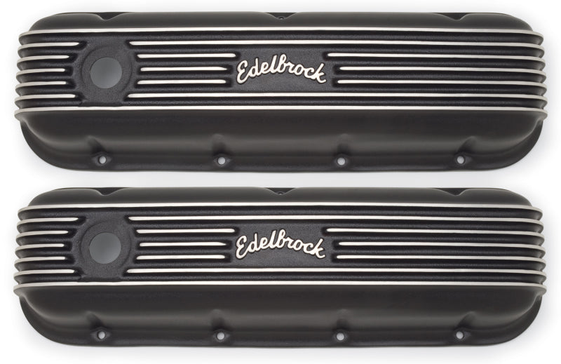 Edelbrock Valve Cover Classic Series Chevrolet 1965 and Later 396-502 V8 Black 41853