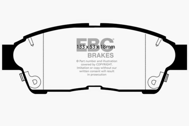 EBC 96-2000 Toyota Rav4 2.0L Ultimax2 Front Brake Pads UD695