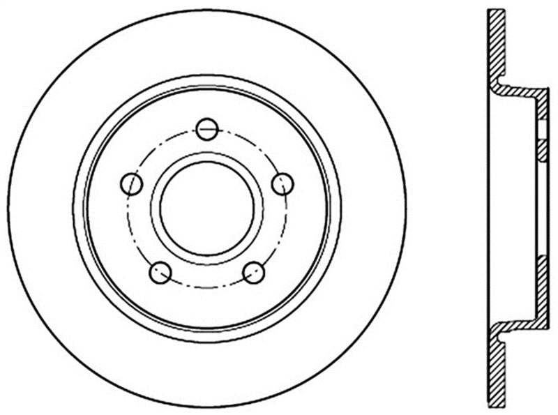 Stoptech Sport Drilled & Slotted Brake Rotor; Rear Right 127.61099R