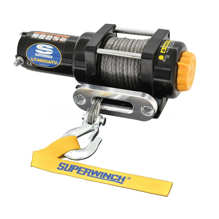 Superwinch 1140230 Winch Electric 12V 4000lbs Hawse Fairlead 50ft Synthetic Rope