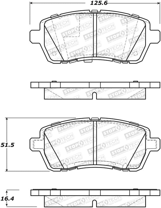 StopTech Street Brake Pads Front 308.14541