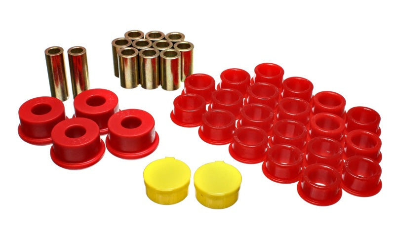 Energy Suspension 91-94 Compatible with Nissan Sentra/NX1600/2000 Red Rear Control Arm Bushing Set 7.3110R