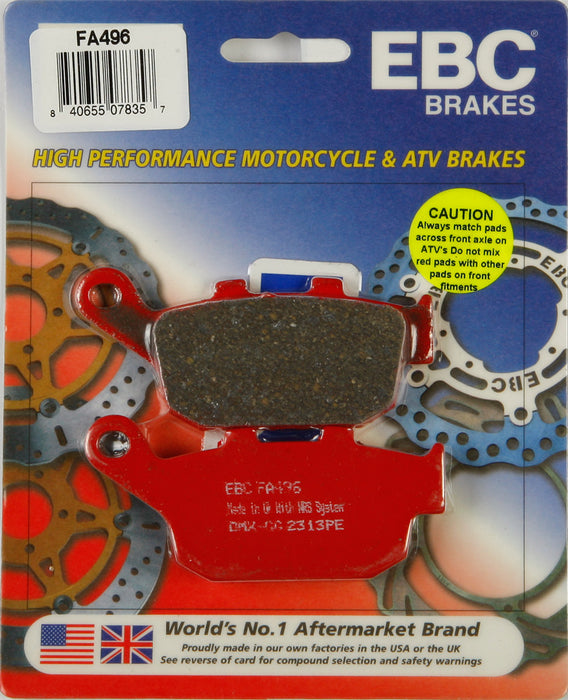 EBC Brakes FA496 Disc Brake Pad Set, Black, One-Size