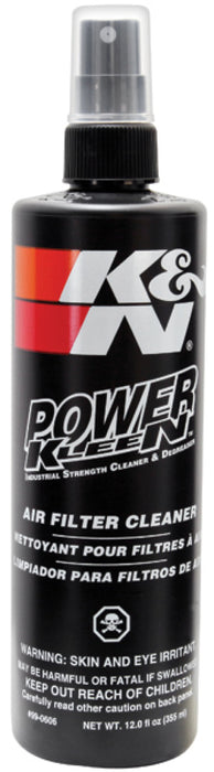 K&N Air Filter Cleaner And Degreaser: Power Kleen; 12 Oz Spray Bottle; Restore