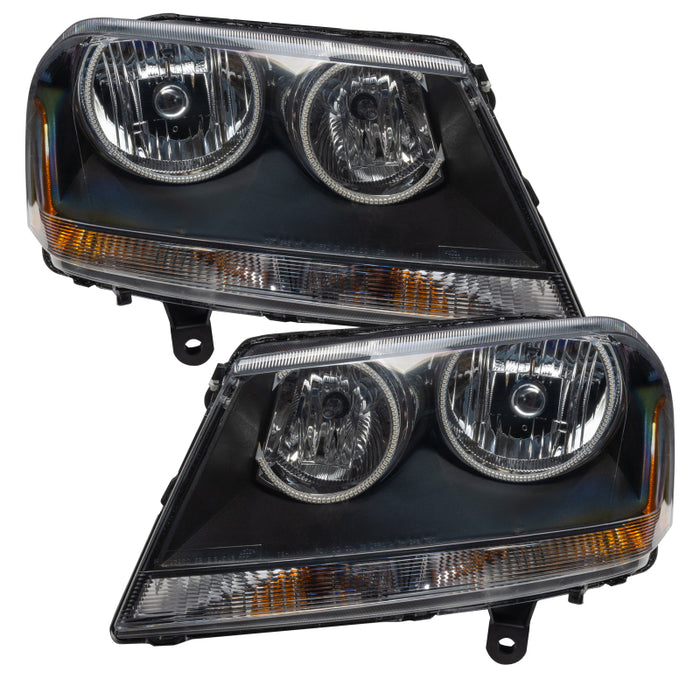 For 2008-2014 Dodge Avenger RT SMD Headlights - Black Oracle