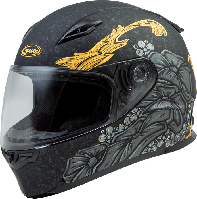 Gmax Ff-49S Full-Face Yarrow Snow Helmet Matte Black/Gold Xs G2494023