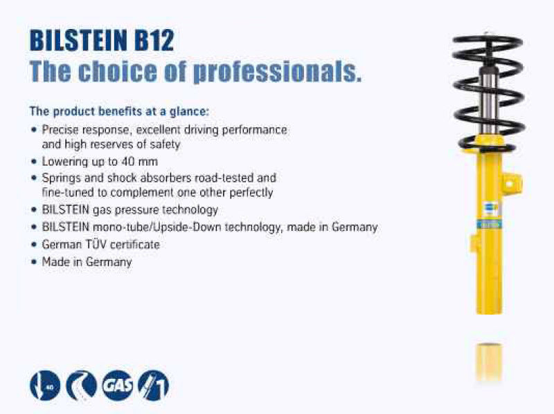 Bilstein B12 (Pro-Kit) 11-17 BMW X3 xDrive35i L6 3.0L Front and Rear Suspension Kit Fits select: 2015-2016 BMW X4 XDRIVE35I