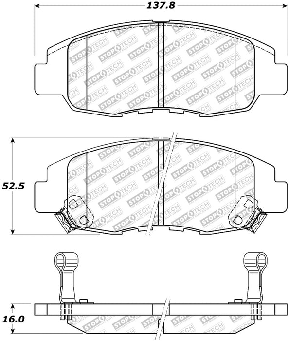 StopTech Street Select Brake Pads Front/Rear 305.0764