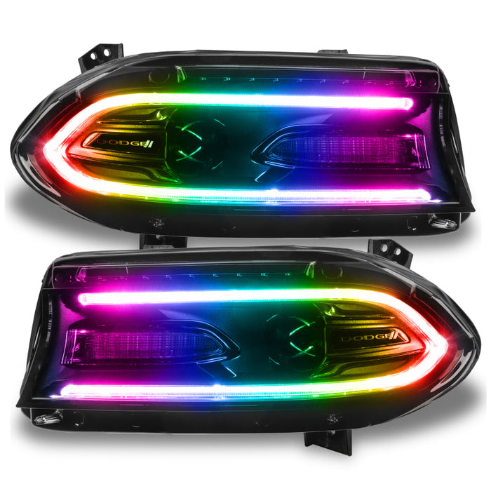 Oracle 15-21 Dodge Charger RGB+W DRL Headlight DRL Upgrade Kit - ColorSHIFT Fits select: 2016-2021 DODGE CHARGER SXT, 2015 DODGE CHARGER SE