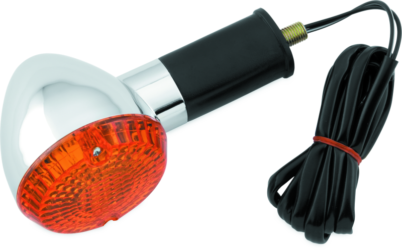 BikeMaster Chrome Rear Turn Signal w/ Orange Lens 25-2286
