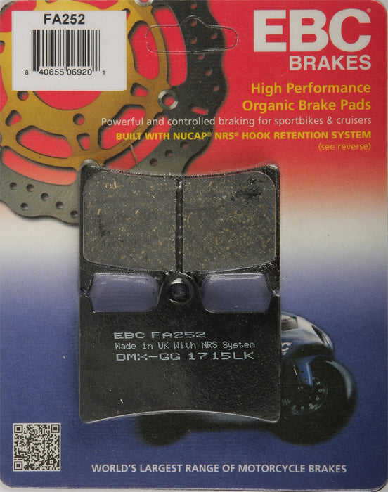 EBC Standard Brake Pads (Front) Compatible With 99-04 YAMAHA YZF-R6