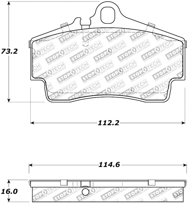 StopTech Street Touring 97-04 Porsche Boxster / 00-08 Boxster S Rear Brake Pads 308.0738