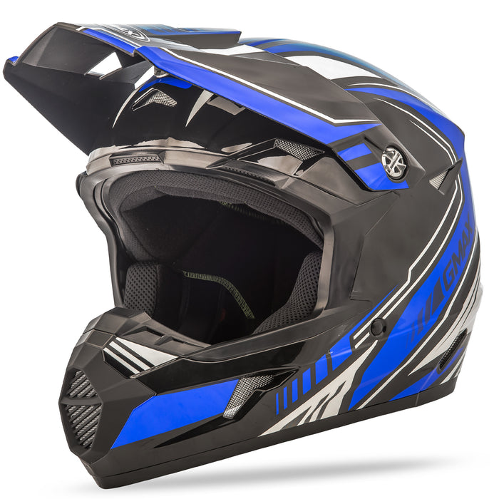 Gmax Mx-46 Off-Road Uncle Helmet Black/Blue Xl G3467217 TC-2