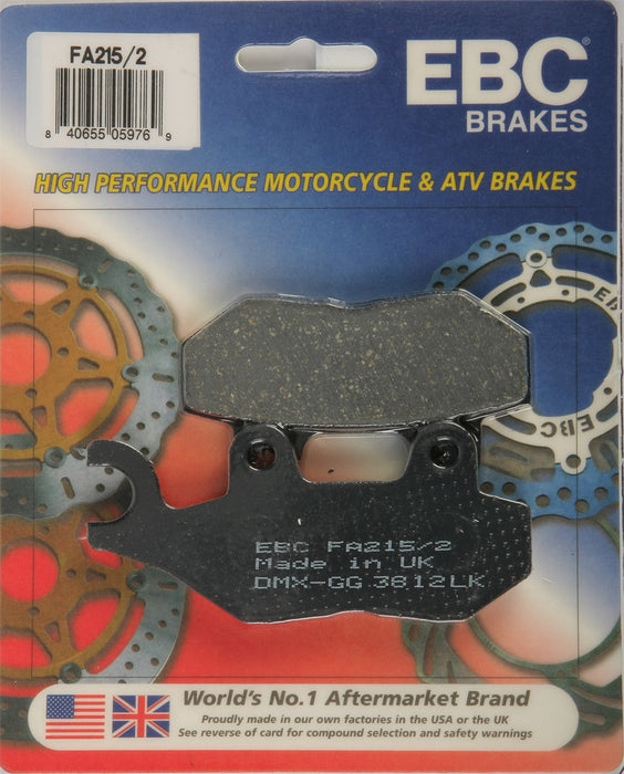 EBC Brakes FA215/2 Disc Brake Pad Set, Black