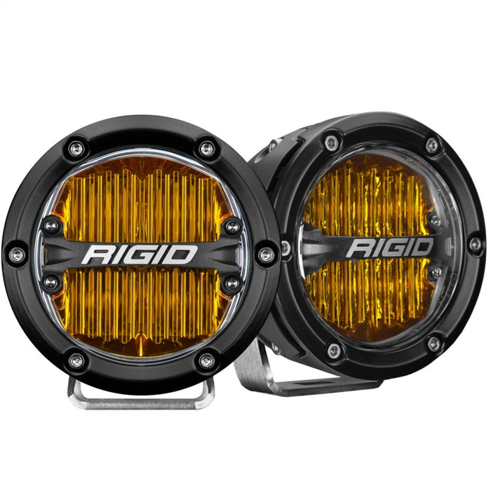 Rigid Industries 360-Series 4in LED SAE J583 Fog Light Selective Yellow (Pair) 36121