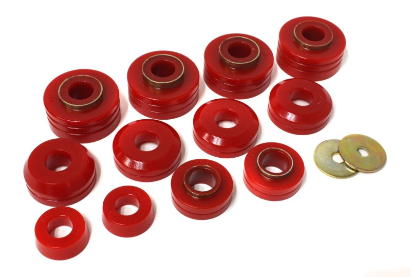 Energy Suspension Fd 4Wd Body Mounts Red 4.4104R