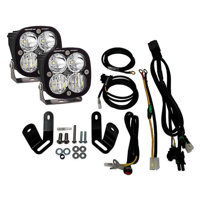 Baja Designs 55-6013 - Front Fairing Mounted Squadron Sport 3" 2x20W Square Driving/Combo Beam LED Lights Kit