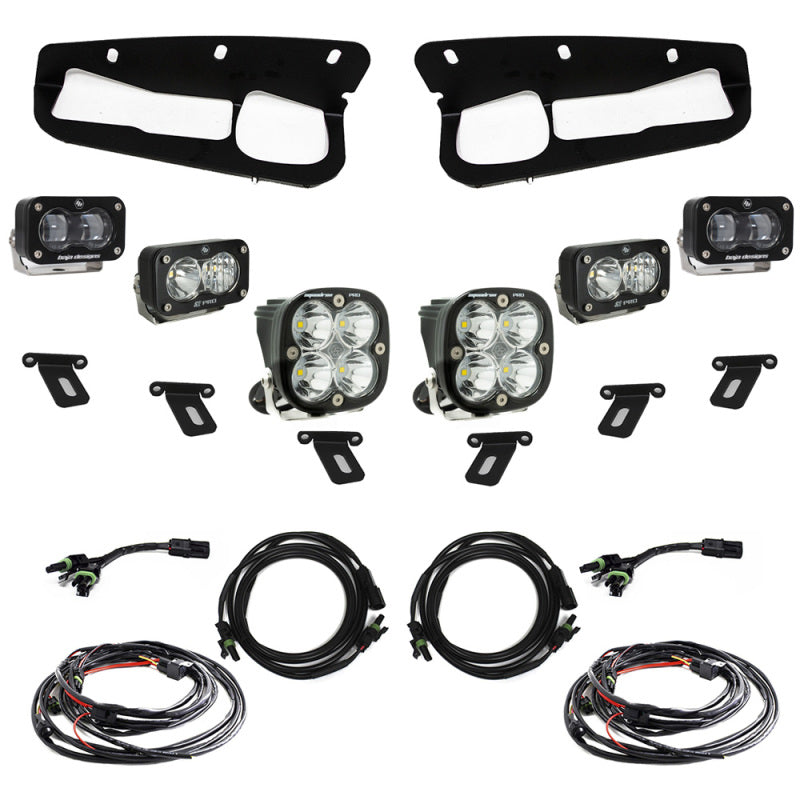 Baja Designs 21-22 Fits Ford Bronco W/Steel Bumper S2 SAE Pro Fog Pocket Light Kit Clear 448175