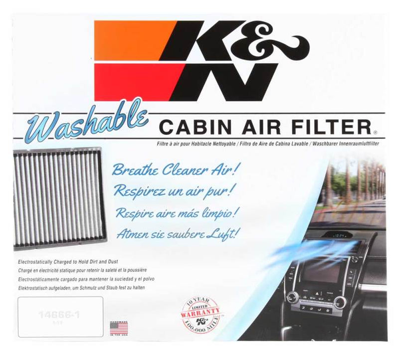 K&N Cabin Air Filter: Premium, Washable, Clean Airflow to your Cabin Air Filter