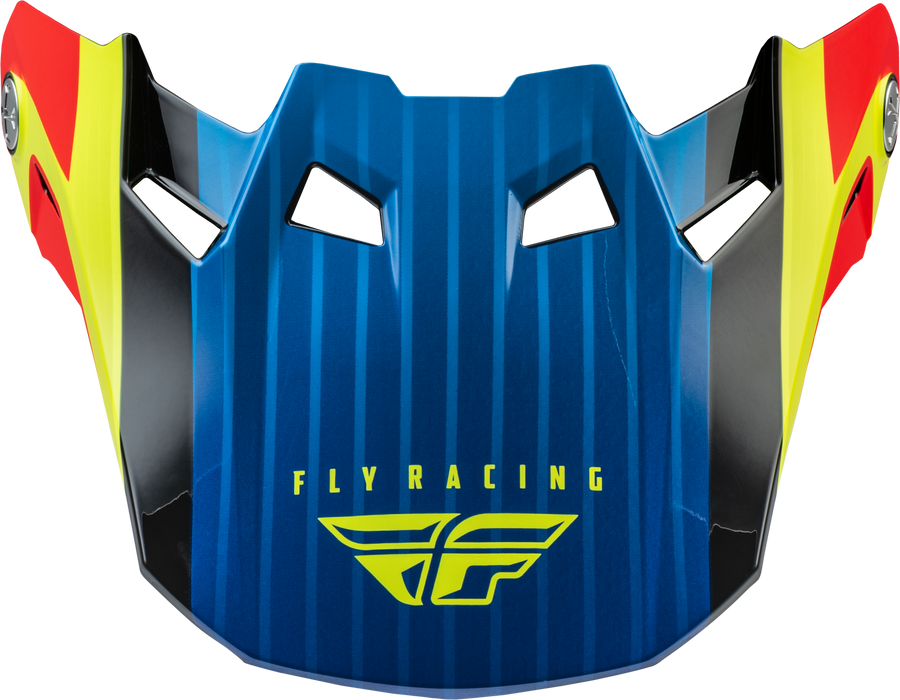 Fly Racing 73-47102L Formula Carbon Prime Visor Hi-Vis/Blue/Red Xl/2X