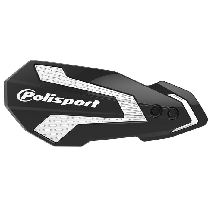 Polisport 8308200009 MX Flow Perch Mount Handguard - Black/White