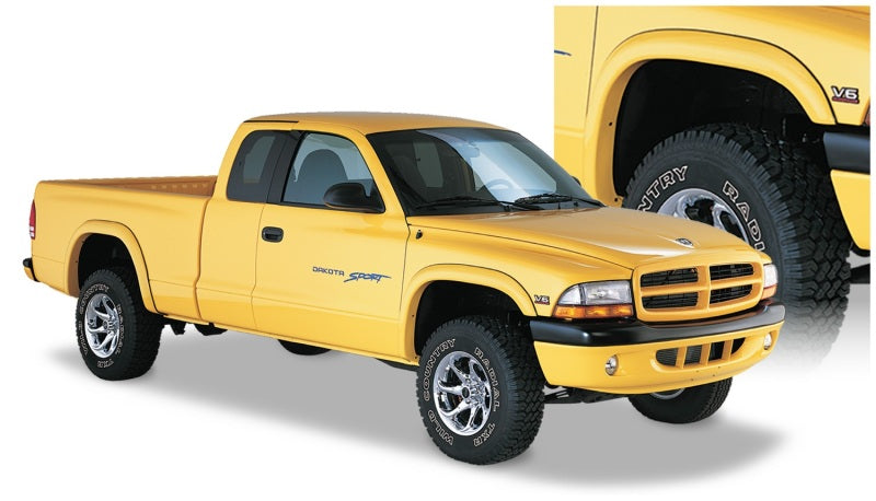 Bushwacker Front & Rear Black Extend-A-Fender Flares For Dodge Dakota 51905-02