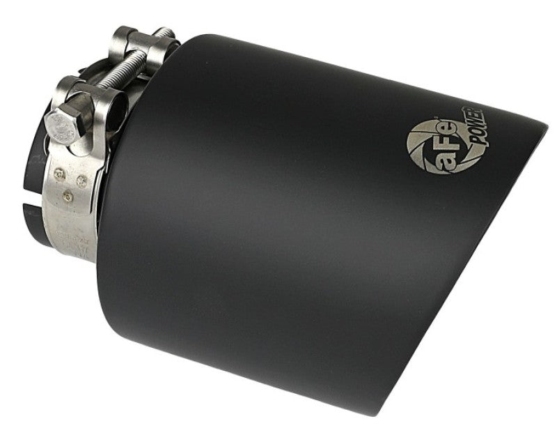 aFe Takeda 304 SS Clamp-On Exhaust Tip 2.5in. Inlet / 4.5in. Outlet / 7in. L Black 49T25454-B072