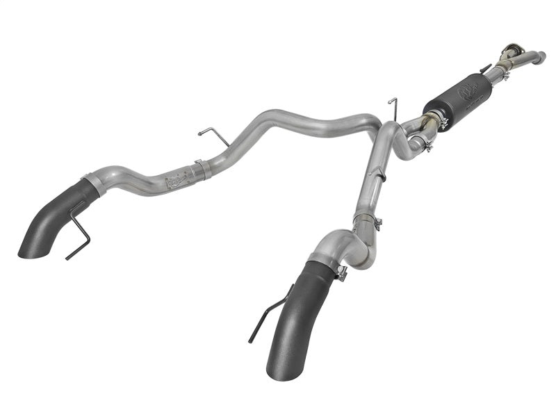 aFe MACH Force-Xp Cat-Back Exhaust w/Dual Hi-Tuck Tips Black 17-18 Ford F-150 Raptor V6-3.5L (tt) 49-33095-B