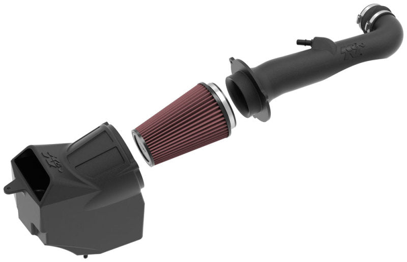 K&N 2018 compatible with Jeep Wrangler JL V6-3.6L F/I Aircharger Performance Intake 63-1576