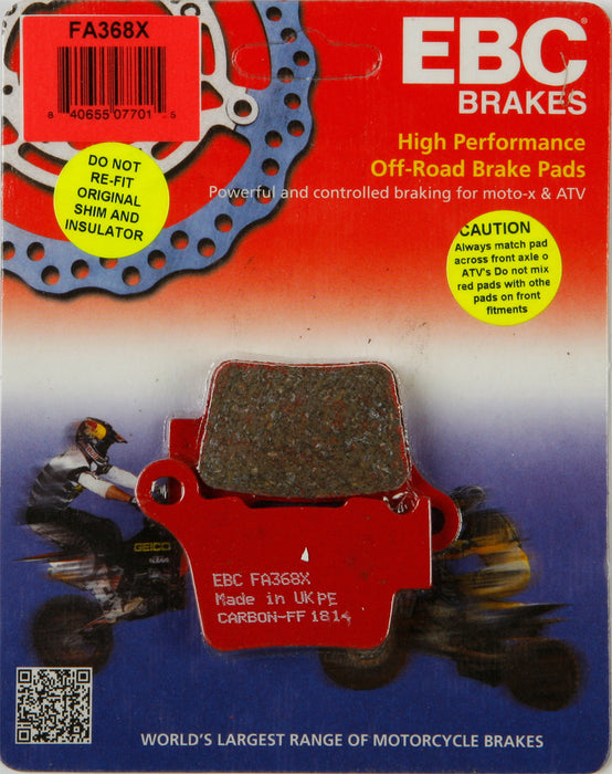 EBC X Series Carbon Brake Pads (Rear) for 03-19 KTM 250SX