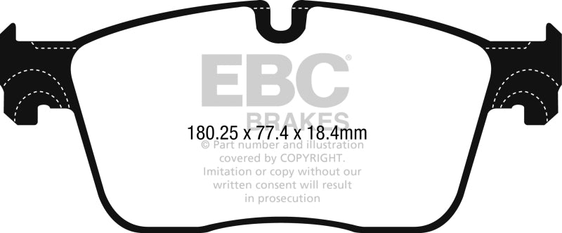 EBC 2017+ Juguar F-Pace Ultimax2 Front Brake Pads (Use w/ 13.8in Rotors) UD1861