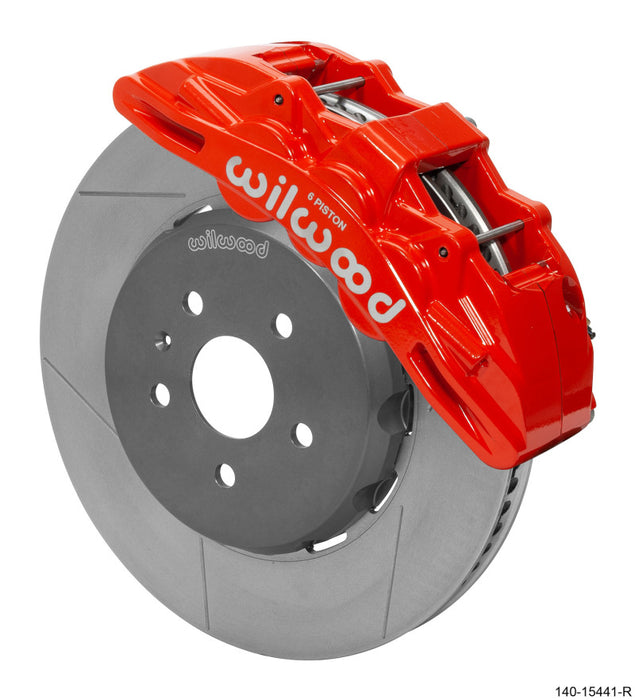 Wilwood SX6R Front Brake Kit 15in Lug Drive Red Rotor w/ Lines 16-19 Chevrolet Camaro 140-15441-R