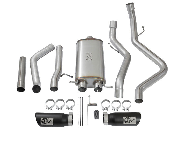 aFe MACH Force-Xp 3in CB SS Dual Exhaust w/Black Tips 09-16 GM Silverado/Sierra 4.3L/4.8L/5.3L 49-44071-B