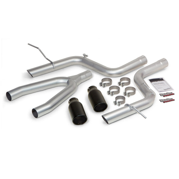 Banks Power 14 compatible with Jeep Grand Cherokee 3.0L Diesel Monster Exhaust Sys SS Single Exhaust w/ Black Tip 51364-B