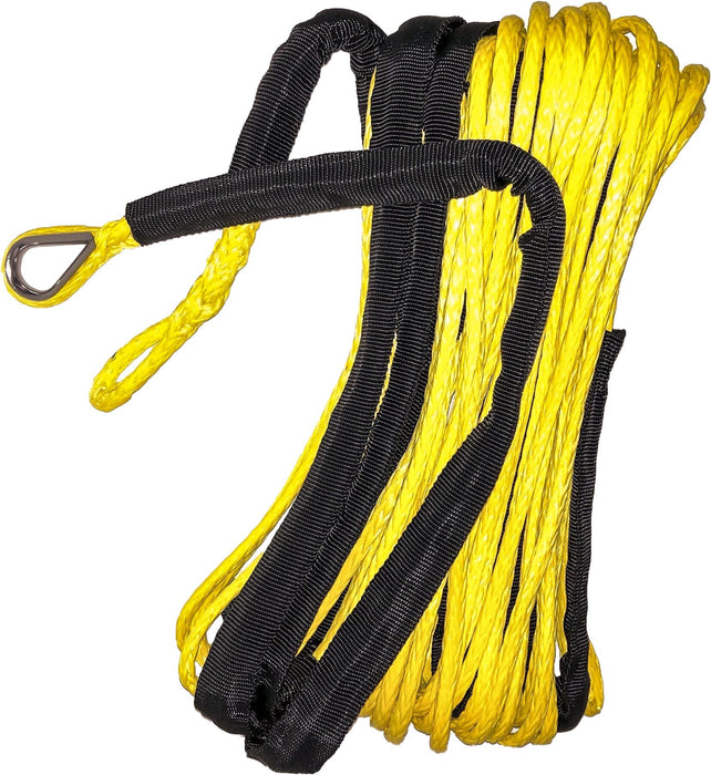 Synthetic Winch Rope 3/16" Diameter X 50ft Yellow