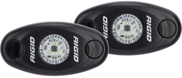 Rigid Industries A-Series Light Black Low Strength Blue Set of 2