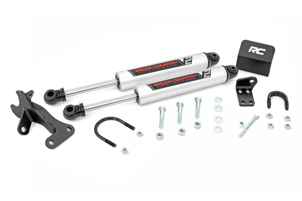 Rough Country V2 Steering Stabilizer Dual 4 Inch Lift Jeep Grand Cherokee Wj (99-04) 8749670