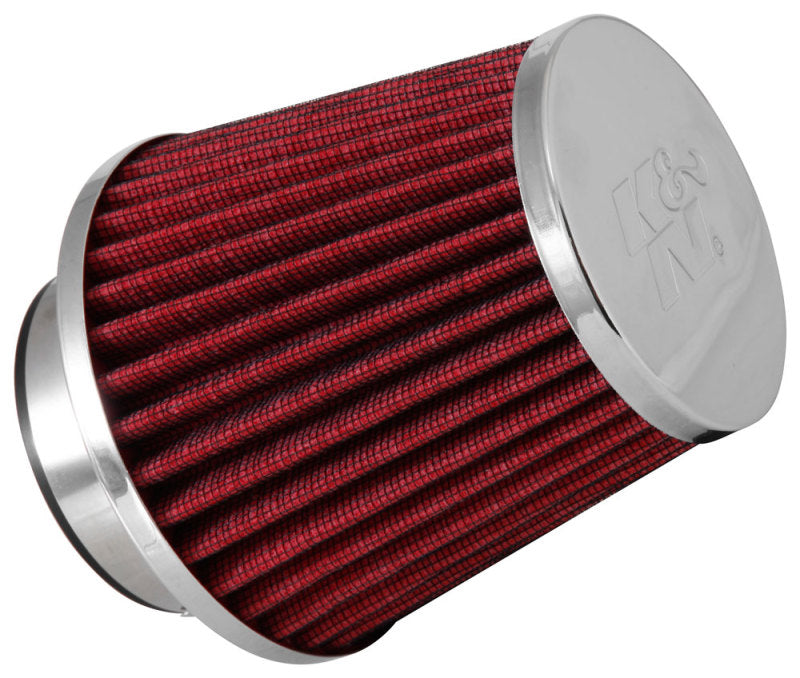 K&N Universal Clamp-On Engine Air Filter: Washable: Round Tapered; 2.25 in/2.5 in/2.75 in (70 mm/64 mm/57 mm) Flange ID; 4.5 in (114 mm) Height; 4.5 in (114 mm) Base; 3.5 in (89 mm) Top , RG-1003RD-L