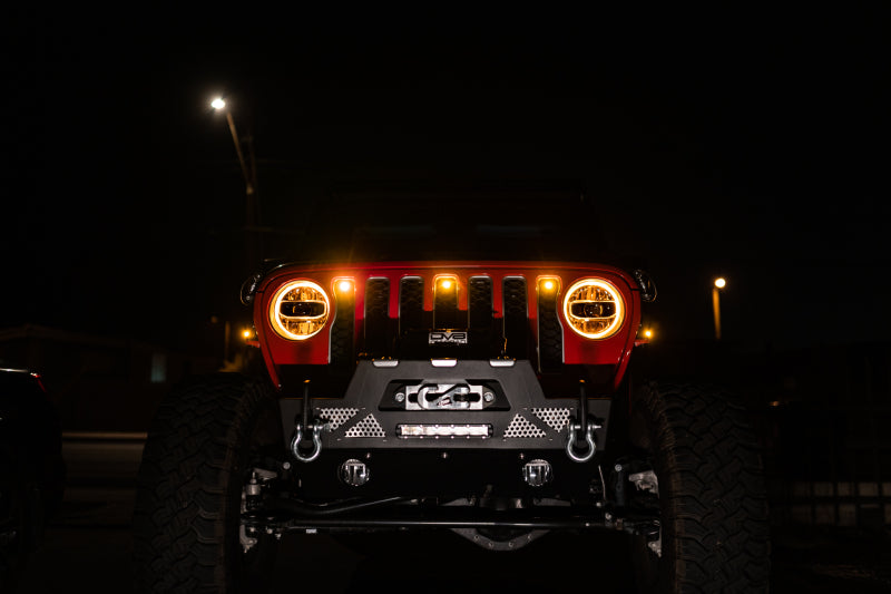 Dv8 Offroad Grjl-02 Grjl-02 18-22 Jeep Wrangler Jl Front Grill Amber Accent Lightsset Of Three Amber Accent Lights That Install Inside The Front Grill Of The 18+ Jeep Wrangler Jl GRJL-02