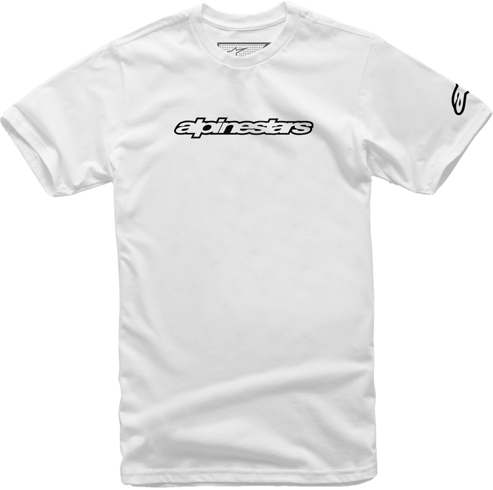 ALPINESTARS unisex adult Wordmark Tee T Shirt, White/Black, XX-Large US